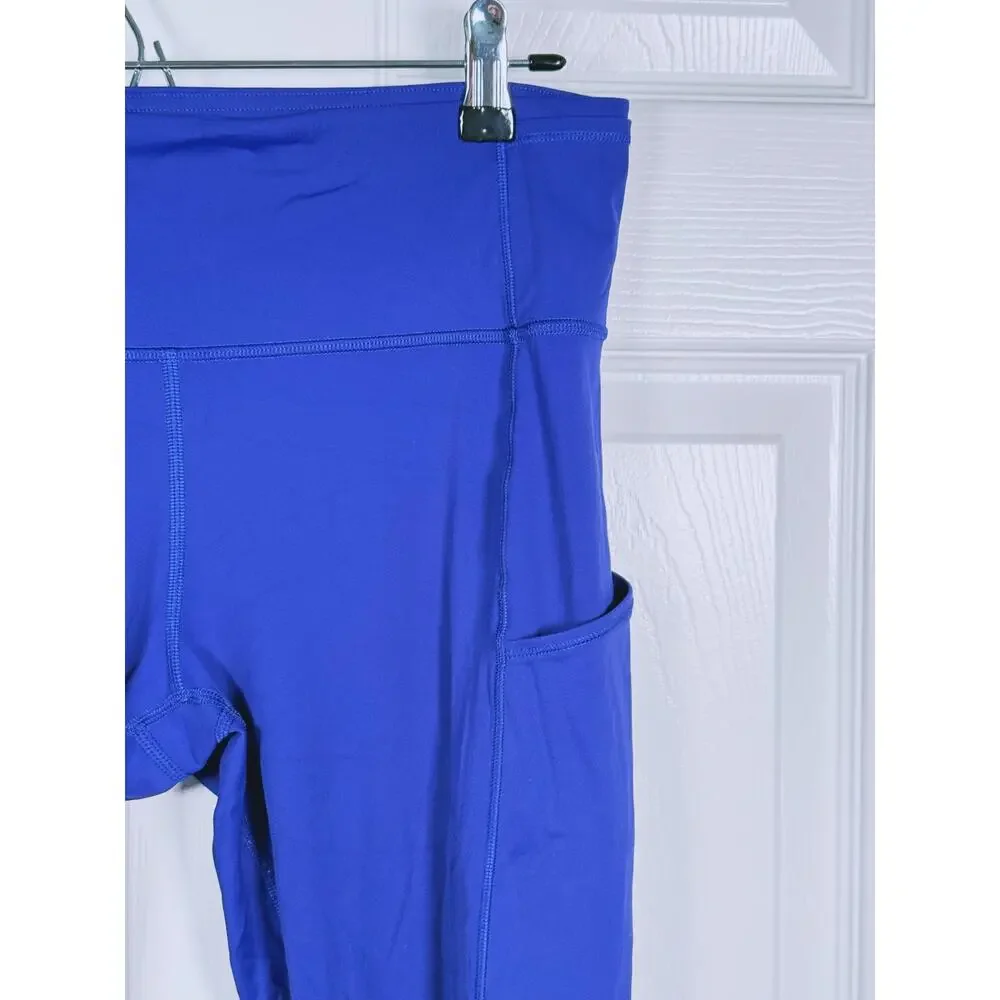Lululemon Fast & Free Leggings Size 10 Jet Stream Blue Nulux 25